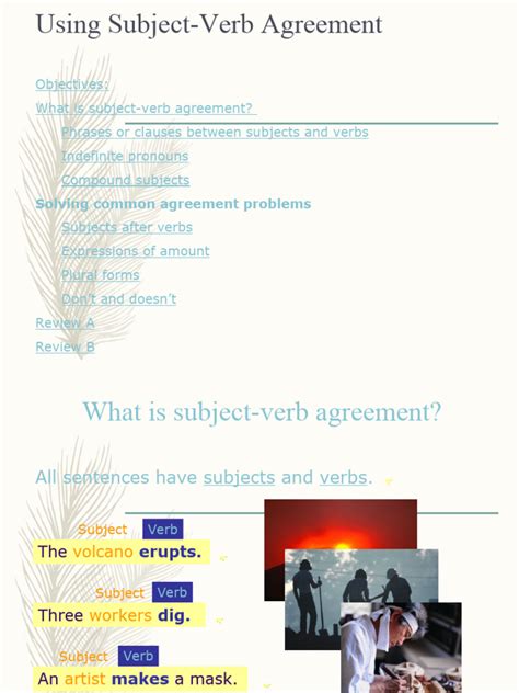 Subject Verb Agreement Pdf Subject Grammar Grammatical Number