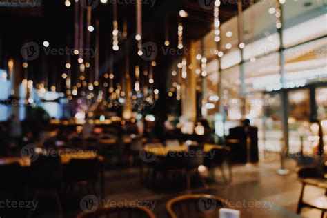 Abstract Blur Night Bar And Restaurant For Background 12336713 Stock