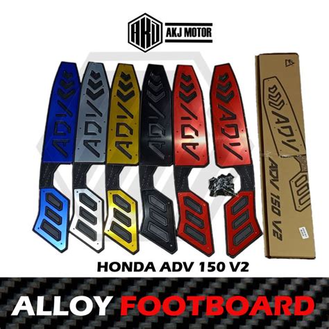 Honda Adv Cnc Alloy Rubber Footboard Matting With Bolts For Adv