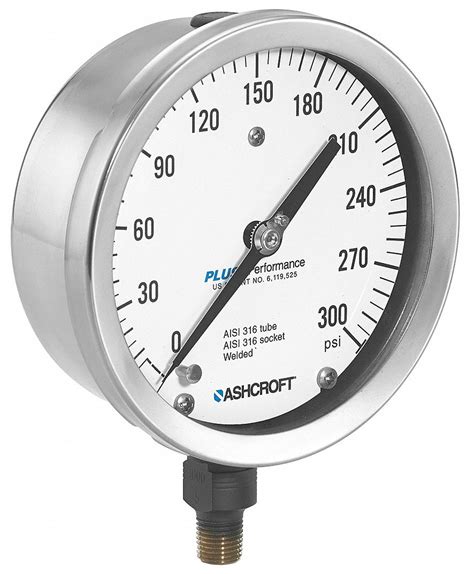 ASHCROFT Pressure Gauge 0 To 600 Psi Range 1 4 In MNPT 1 00