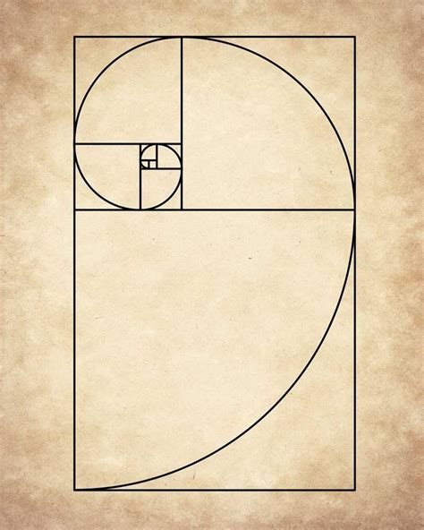 Fibonacci Spiral Golden Ratio Wall Art Mathematics Fibonacci Numbers