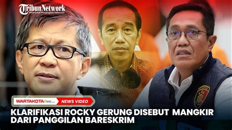 Klarifikasi Rocky Gerung Disebut Mangkir Dari Panggilan Bareskrim Youtube