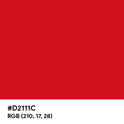 Rose Madder color hex code is #D2111C