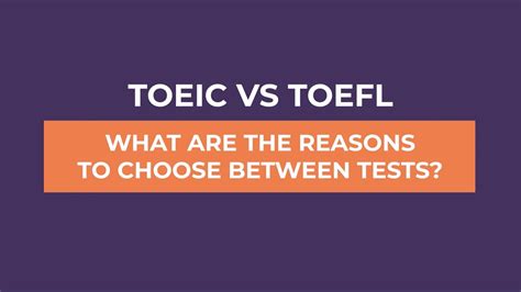 Toeic Vs Toefl Which One To Choose Youtube