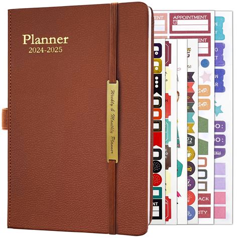 Buy 2024 2025 Leather Planner Weekly And Monthly 18 Months Book 2024