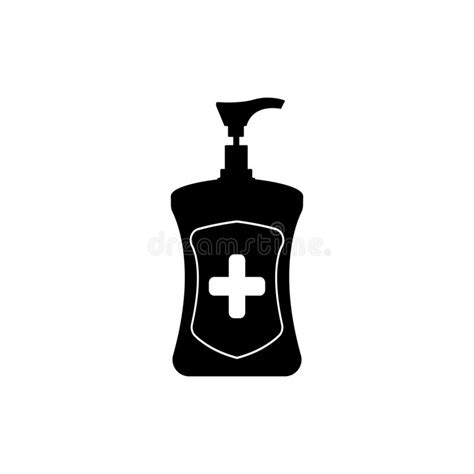 Hand Sanitizer Bottle Icon Isolated On White Background Disinfection