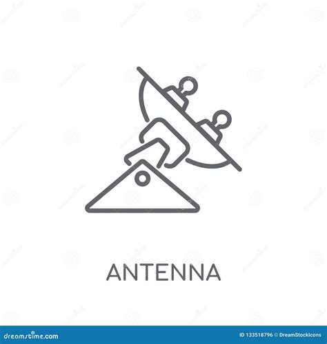 Antenna Linear Icon Modern Outline Antenna Logo Concept On Whit Stock