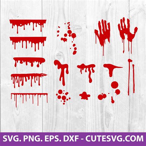 Blood Splatter Svg Blood Svg Halloween Svg Drip Svg Dripping