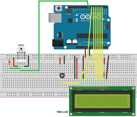 Arduino With DHT22 Sensor And LCD