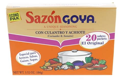 Goya Sazon Coriander Annatto Seasoning Packets Pack Culantro Y