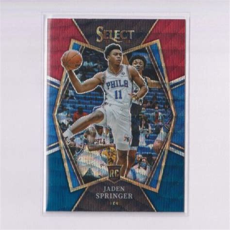 2021 22 Panini Select Tri Color Prizm Premier 180 Jaden Springer RC