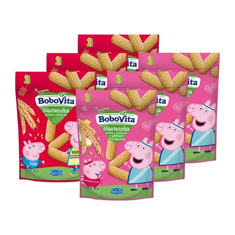 Bobovita Ciasteczka Peppa Pig Pszenno Orkiszowe R Ne Smaki Mix Zestaw