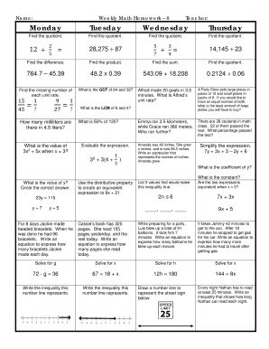 Weekly Math Review Q3 7 Answer Key Fill Online Printable Fillable