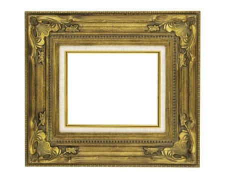 Ornate Vintage Style Golden Frame Victorian Ornate Art Frame PNG