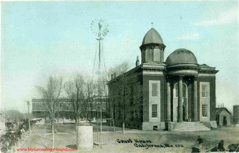 California, Missouri Moniteau County Court House, vintage postcard ...