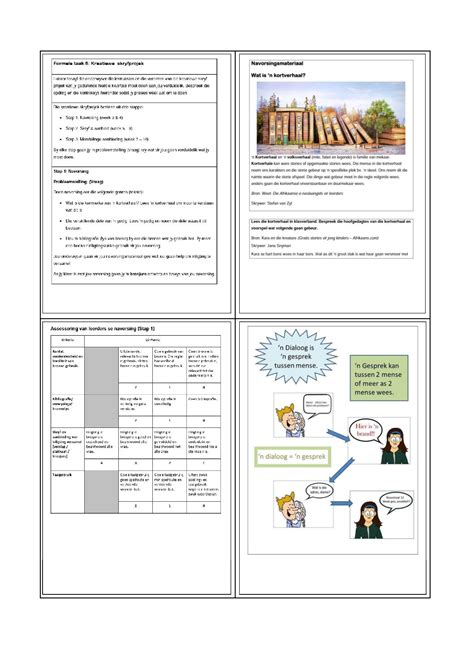 Afrikaans Ht Graad Kwartaal Kreatiewe Skryfprojek Teacha