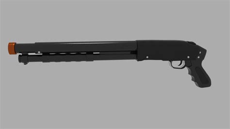 Pump Action Shotgun 3d Model 26 3ds Dae Fbx Obj Blend Free3d