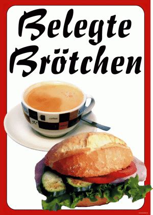 Plakat Belegte Brötchen mit Kaffeetasse Bäcker Plakatshop Kiesel