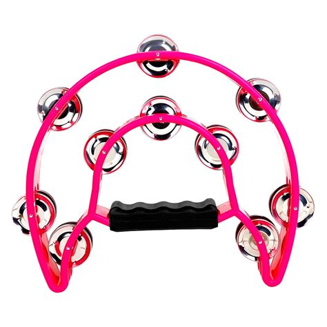 Hand Held Tambourine Double Row Tambourine Metal Percussion Tambourine