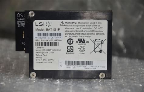 IBM 81Y4451 BAT1S1P LSI BBU08 For M5000 M5014 M5015 9260 9261 9280 Raid ...