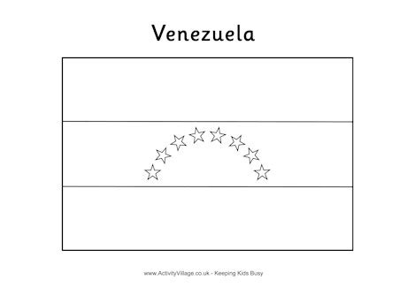 Venezuela Flag Colouring Page