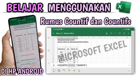 Cara Menghitung Data Excel Menggunakan Rumus Countif Dan Countifs Di