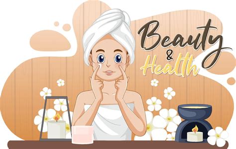 Beauty And Health Text Design For Banner Or Poster Vector Art