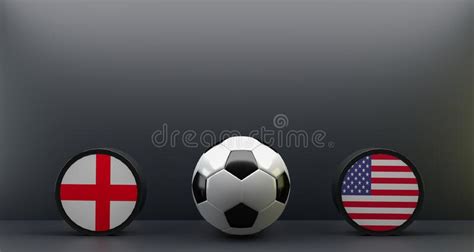 FIFA World Cup 2022 England Vs USA Flag England And USA Football