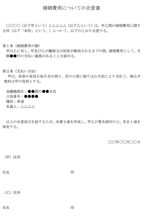 その他書き方見本一覧 離婚の相談はデイライト法律事務所