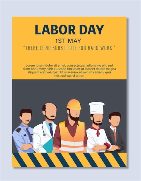 Premium Vector Happy Labor Day Vector Illustration With Labor Character