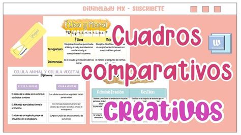 Cuadros Comparativos Bonitos Trucos Para La Escuela Apuntes De Clase