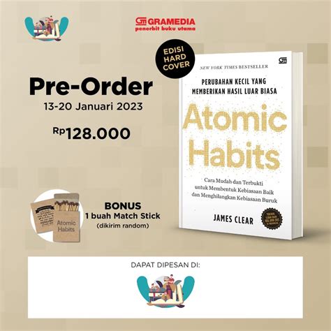 Jual Preorder Buku Atomic Habits Edisi HARD COVER HC Perubahan Kecil