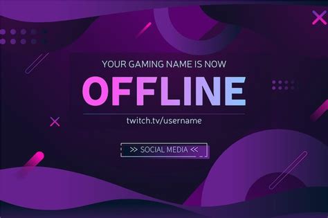 Premium Vector Abstract Offline Twitch Banner