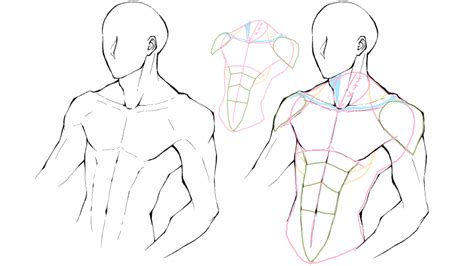 男らしい上半身の描き方、アタリのつけ方 絵師ノート