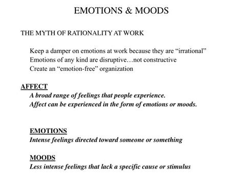 Ppt Emotions And Moods Powerpoint Presentation Free Download Id153852