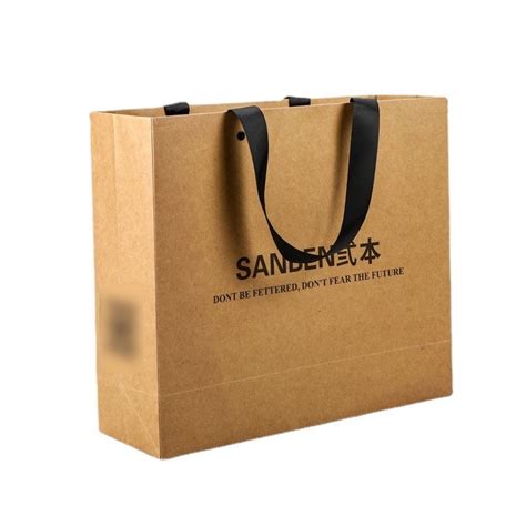 Brown Kraft Paper Bag With Custom Logo Printing For Shopping Custom