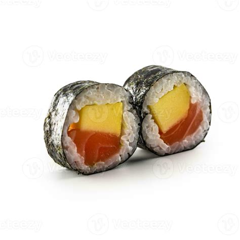 Sushi Maki different types isolated on white background 27578618 Stock Photo at Vecteezy