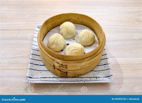 Closeup Of Delicious Chinese Xiaolongbao Steamed Buns On A Xiaolong