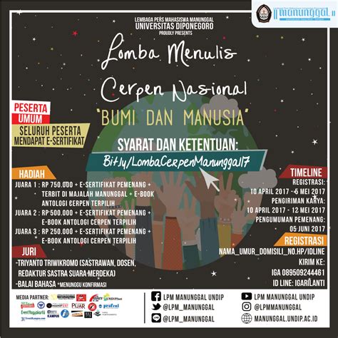 Poster LOMBA MENULIS CERITA PENDEK TINGKAT NASIONAL Eventkampus