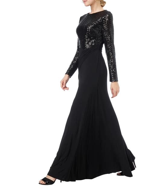 Lauren Ralph Lauren Abendkleid Mit Pailletten Besatz Black Online Kaufen