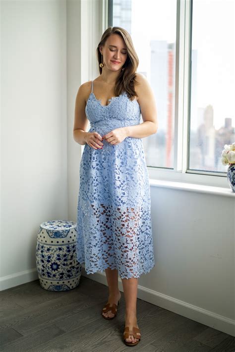 Lace Midi Dress For Spring New York City Fashion And Lifestyle Blog