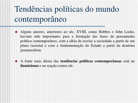 PPT Tendências d o Pensamento Político Contemporâneo PowerPoint