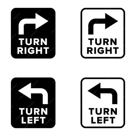 Premium Vector | Turn right and Turn left indication information sign 