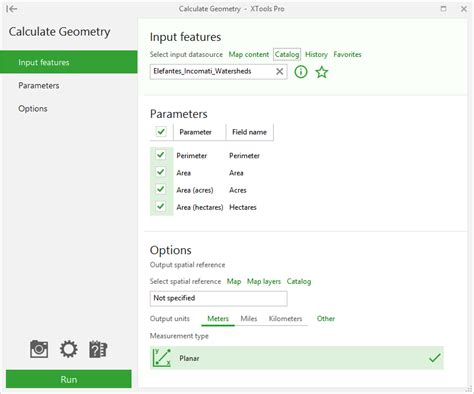 Xtools Pro Help Calculate Geometry