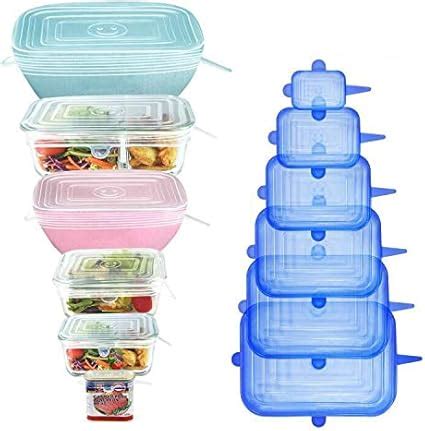 Amazon 12Pack Longzon 12pcs Silicone Stretch Lids Rectangular