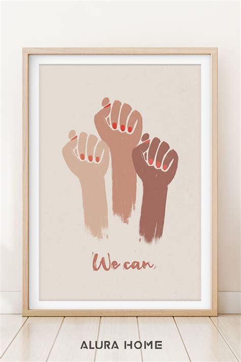 Girl Power Print In 2021 Feminist Artwork Feminist Wall Art Modern