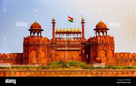 Red Fort Is A Historic Fort Unesco World Heritage Site At Delhi On