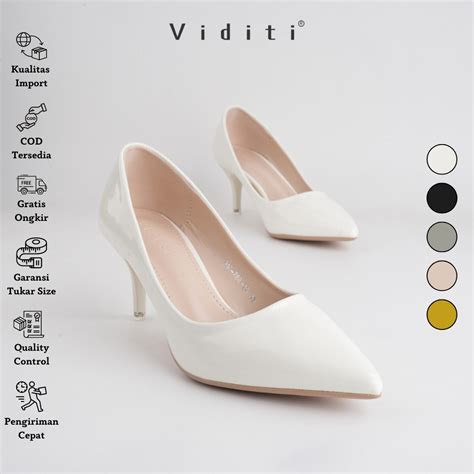 Jual Viditi Grace Glossy Heels 6 Cm Shoes Sepatu Import Wanita