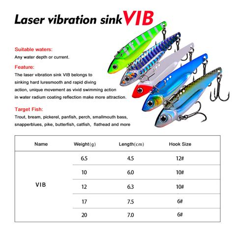 Metal VIB Fishing Lure 3D Eyes Sinking Vibration Hard Bait Bass Fishing