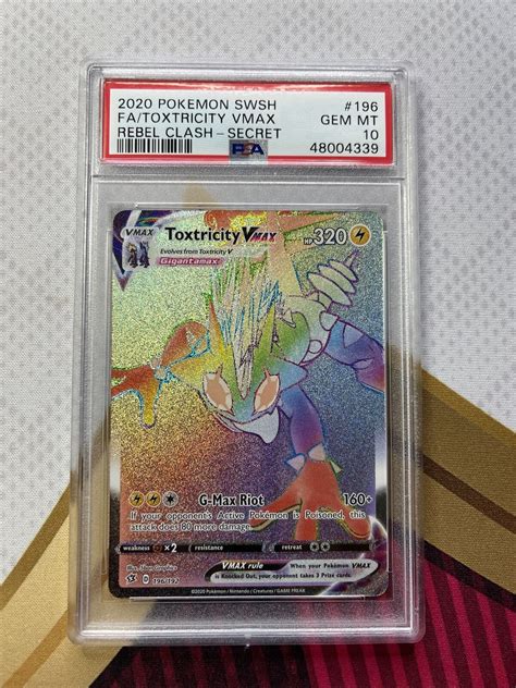 Mavin Pokemon 2020 Swsh Rebel Clash Toxtricity Vmax Rainbow Secret Psa 10